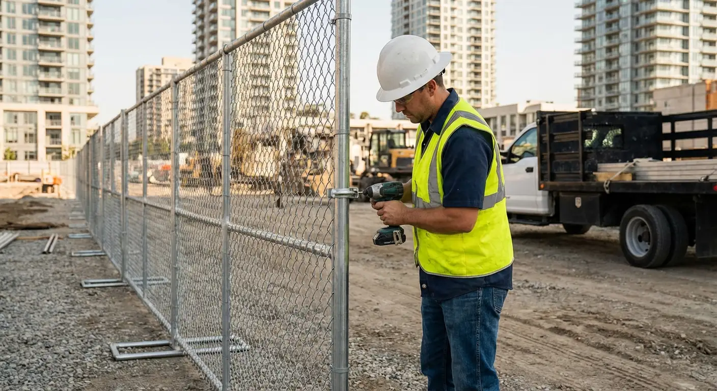 Downtown West Bloomfield temporary fencing and site security