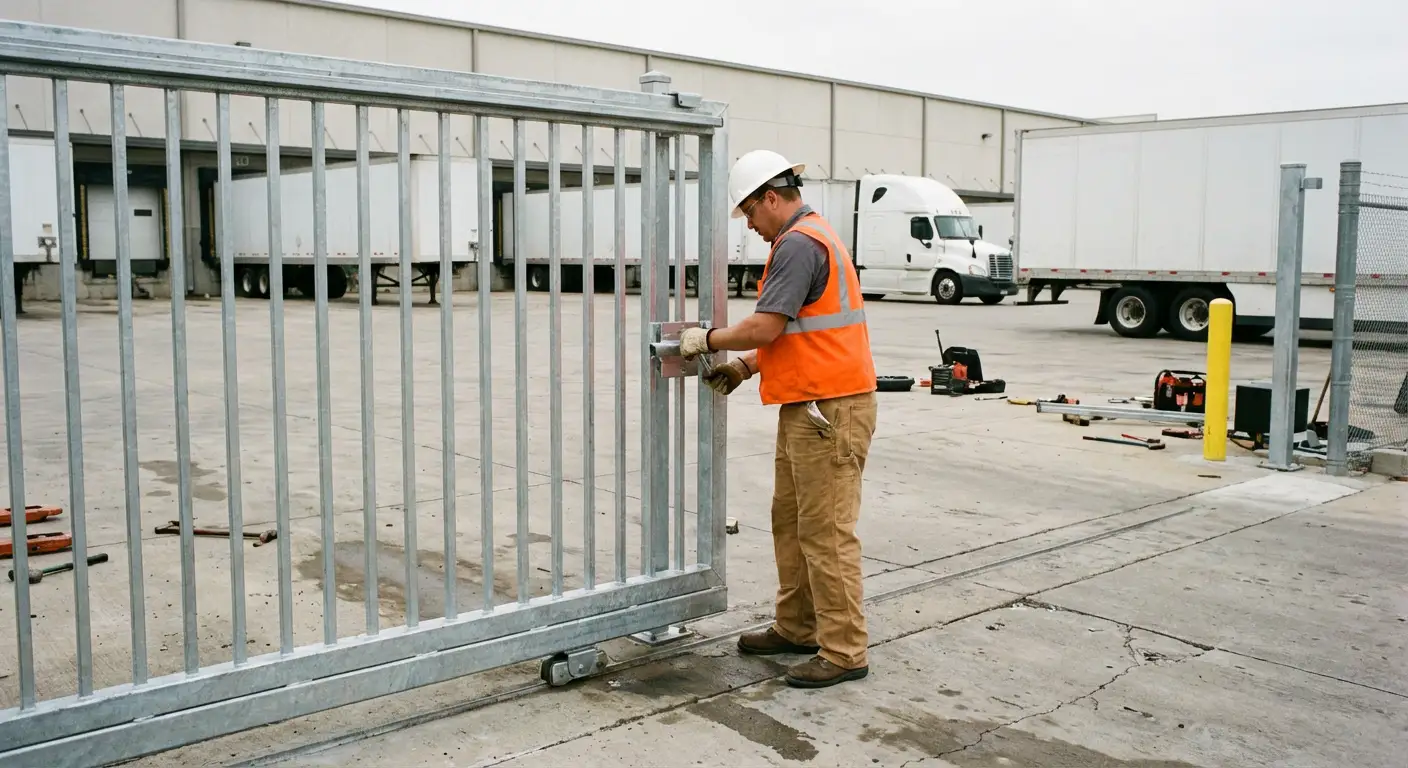 Heavy-duty temporary fencing installation in West Bloomfield