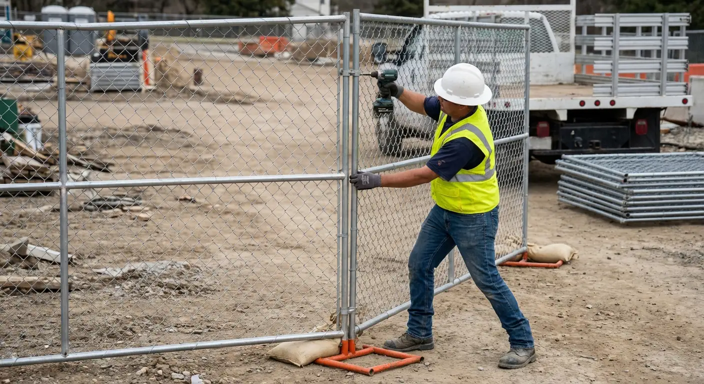 Modular fence reconfiguration system in action in West Bloomfield, MI