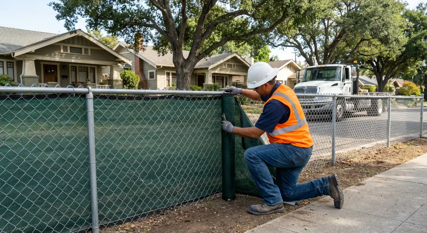 Temporary fence installation in West Bloomfield
