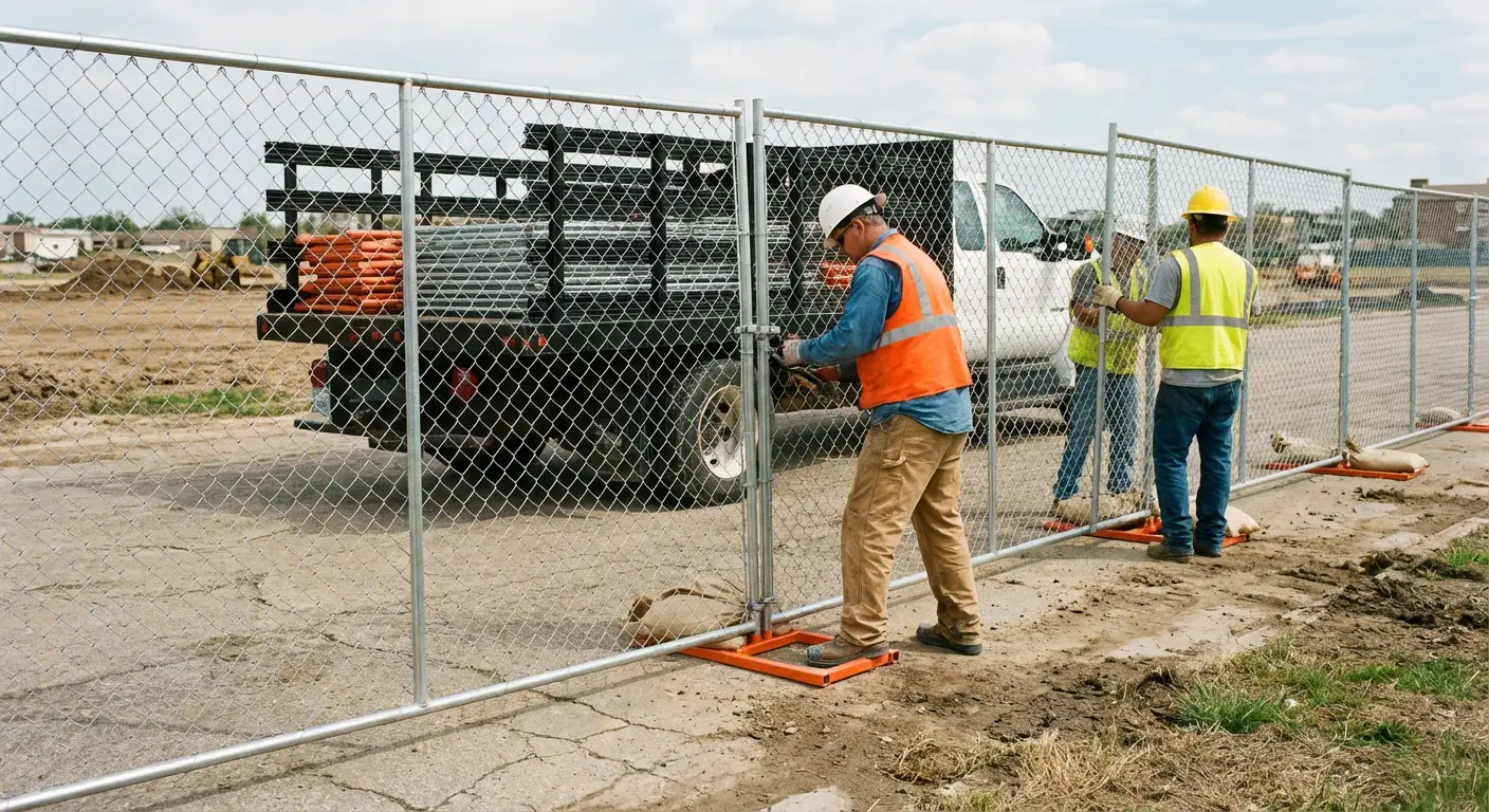 Temporary fencing deployment in West Bloomfield, MI