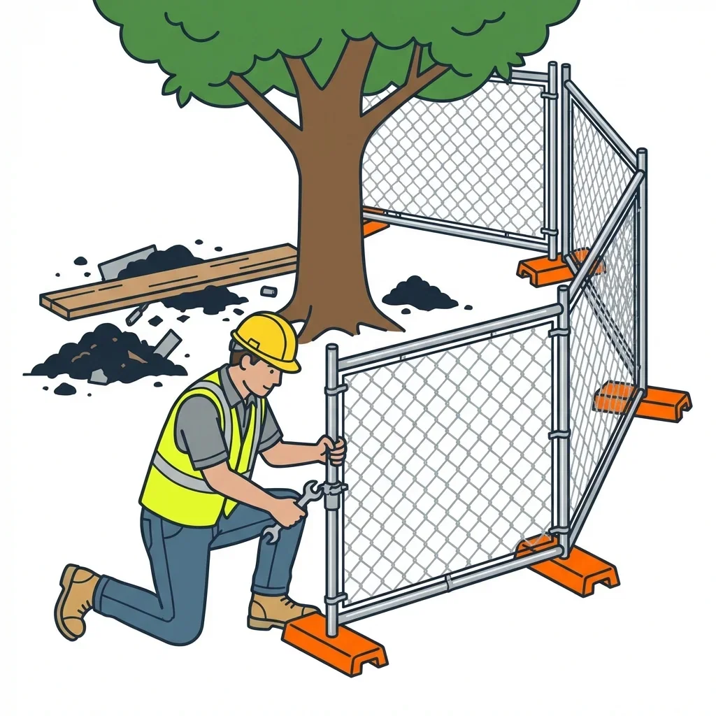 Infographic detailing common tree protection violations and prevention in West Bloomfield, MI